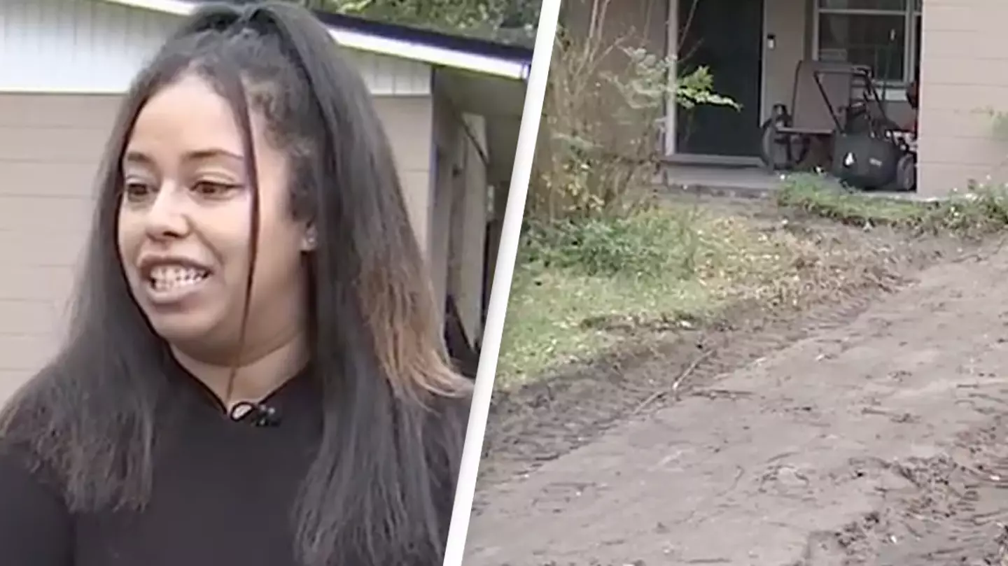 Woman who returned home to discover driveway stolen donates GoFundMe earnings to charity