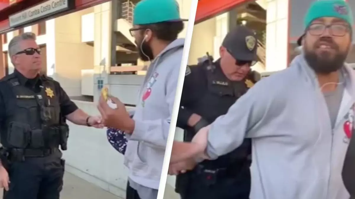 Video shows man being arrested for 'illegally eating sandwich' and people say police are 'out of control'