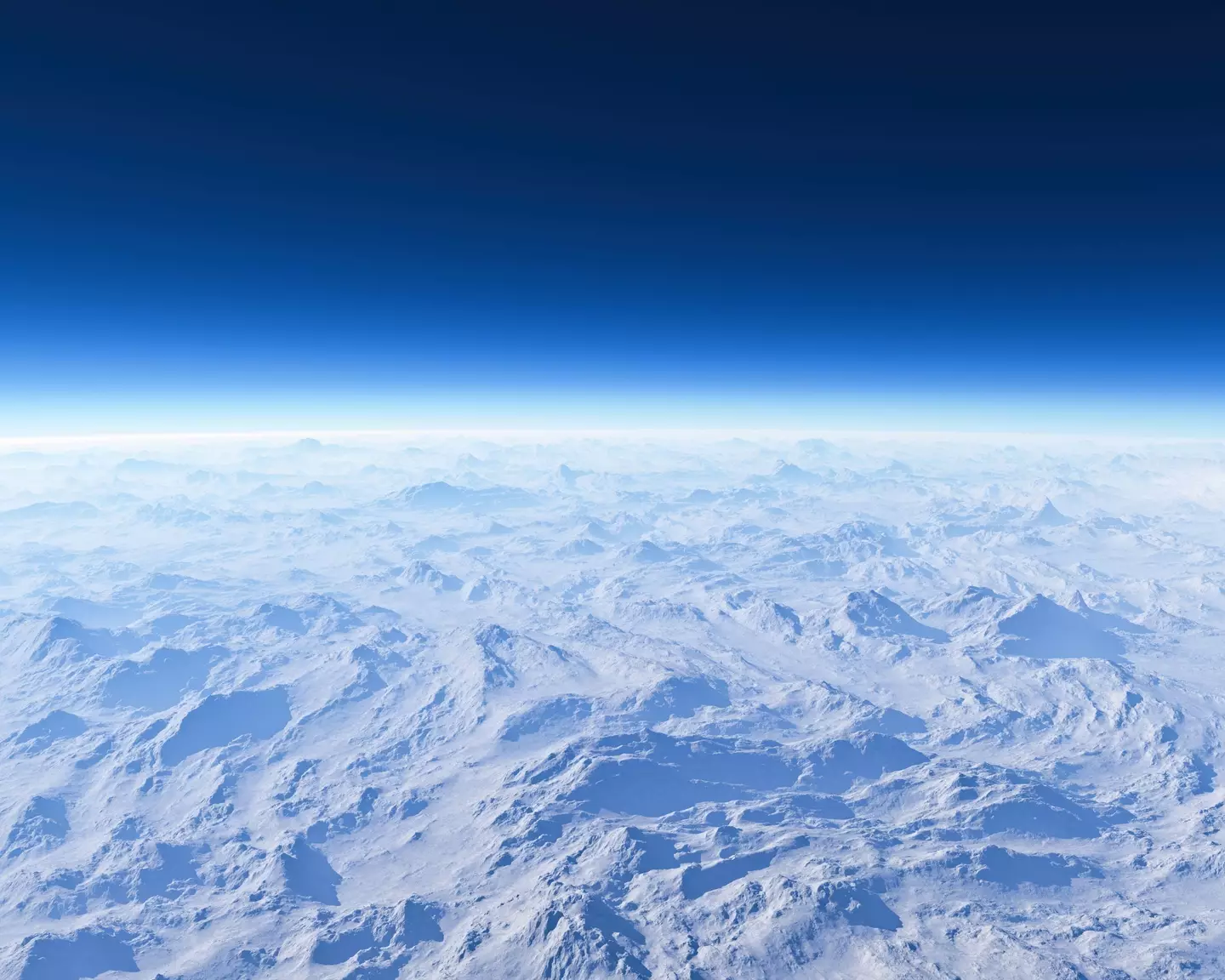 The ozone layer absorbs most of the Sun's ultraviolet radiation.
