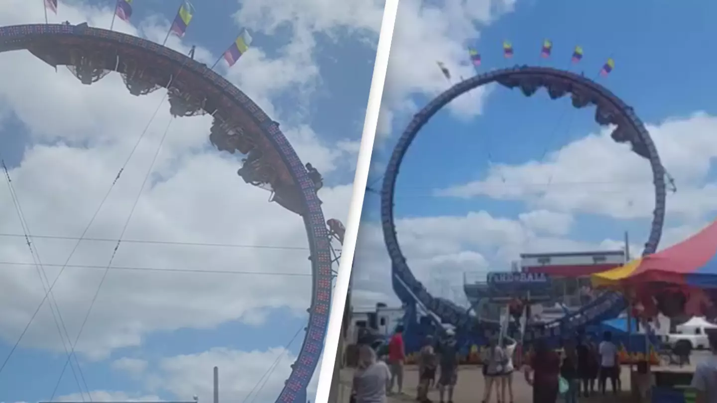 Terrified riders stuck upside down for over four hours as festival ride breaks down