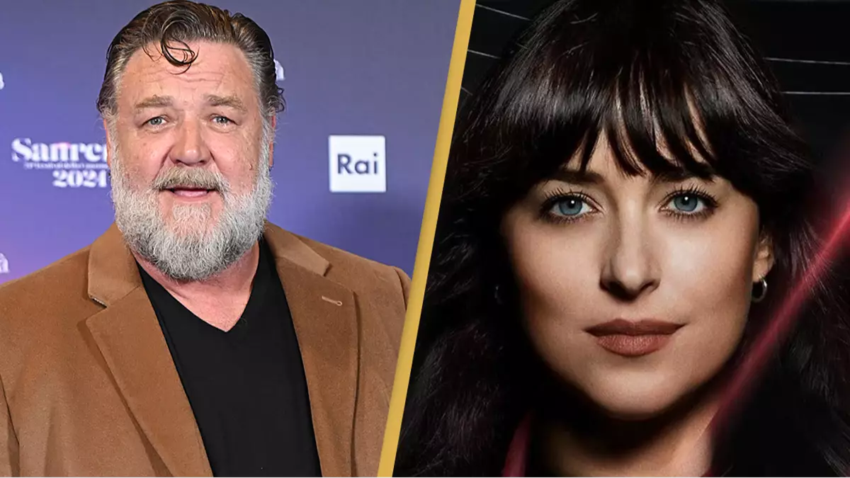 Russell Crowe gives savage response to comments Dakota Johnson made during Madame Web press tour