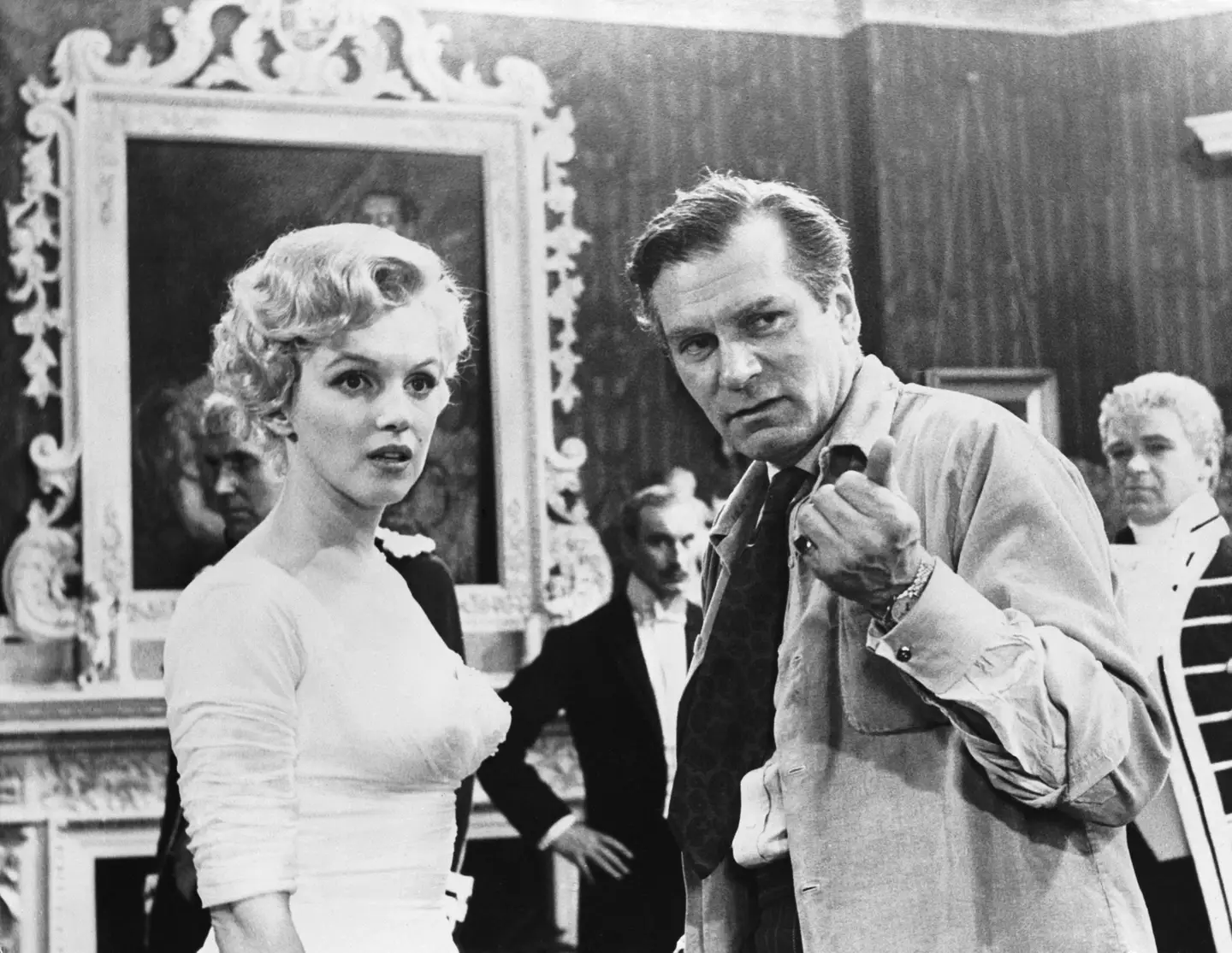 Laurence Olivier and Marilyn Monroe. (Getty Images)