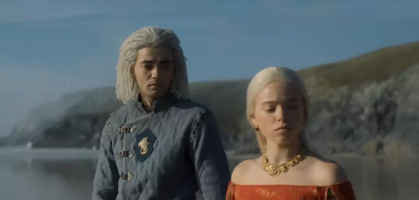 Laenor Velaryon and Princess Rhaenyra Targaryen. (YouTube/Max HBO)