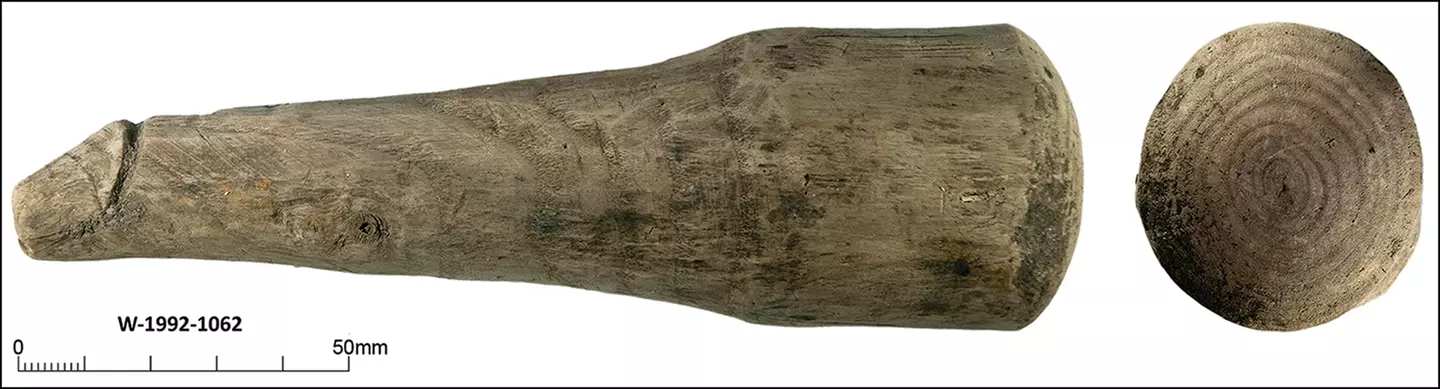The artifact is almost seven inches long. (R. Sands)