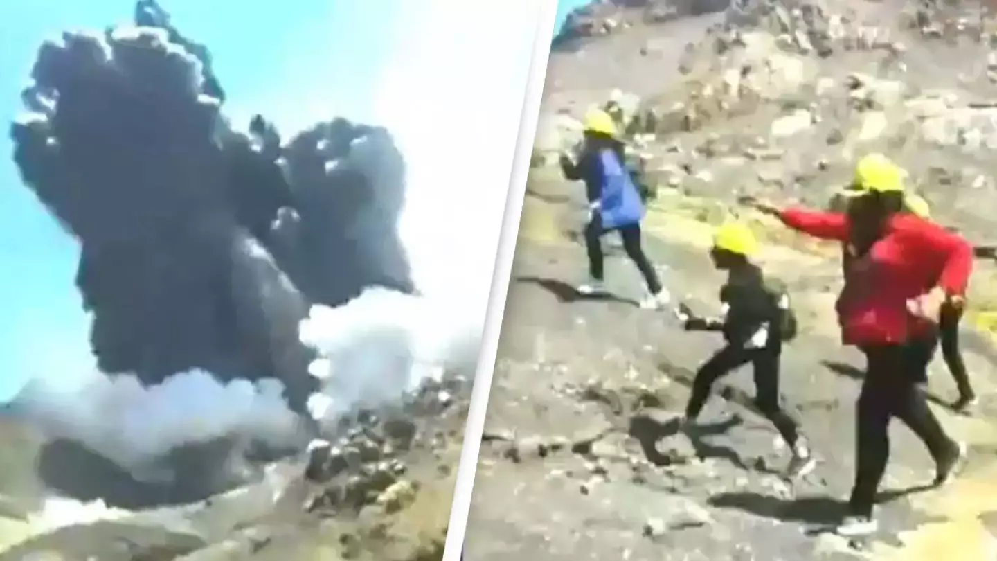Horrifying video shows cruise ship tourists running for their lives from volcano that killed 22 people