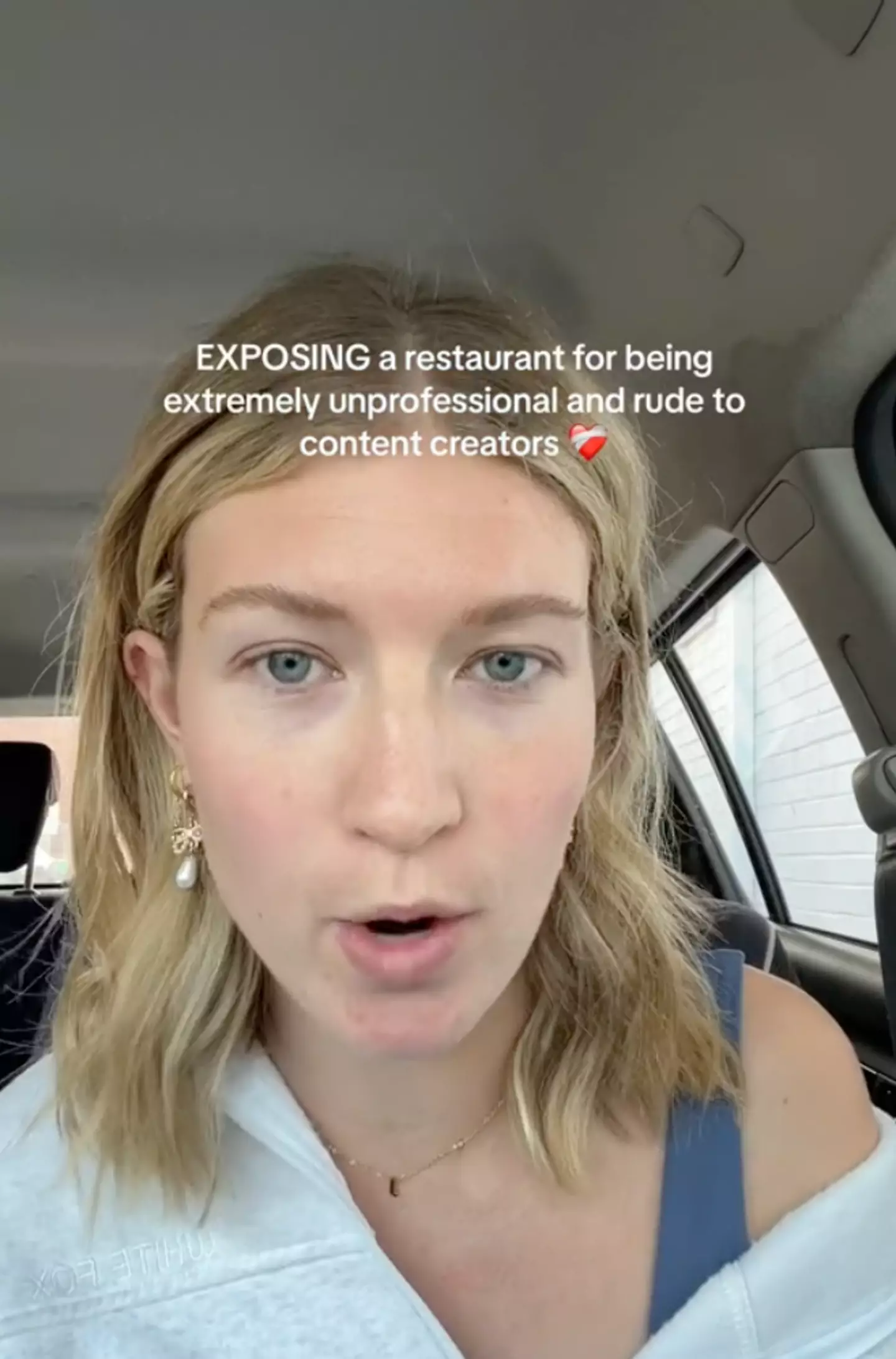 Last month she uploaded a video attempting to expose a restaurant that denied a collaboration with her. (jamiesonmayyy/TikTok)
