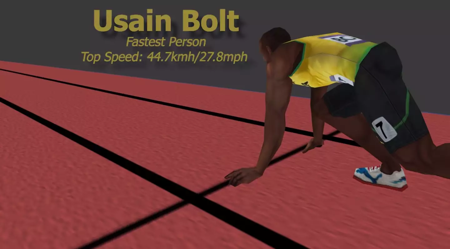 Here's Usain Bolt's vital stats. (YouTube/Reigarw Comparisons)