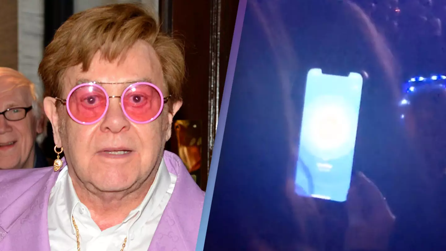Elton John fan catches someone Shazaming one of most famous songs during concert