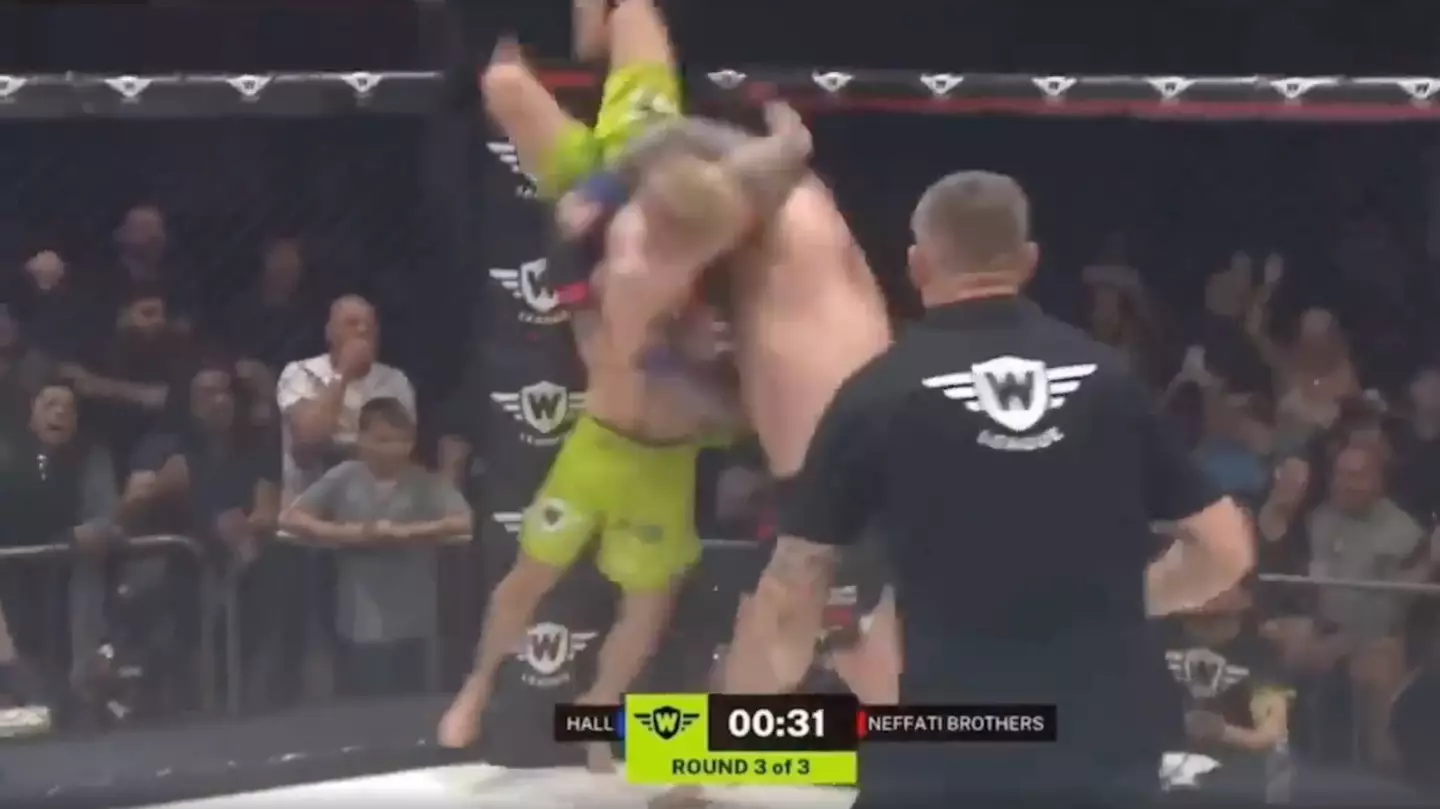 Hall threw his opponent to the ground like he weighed nothing. (World Freak Fight League)