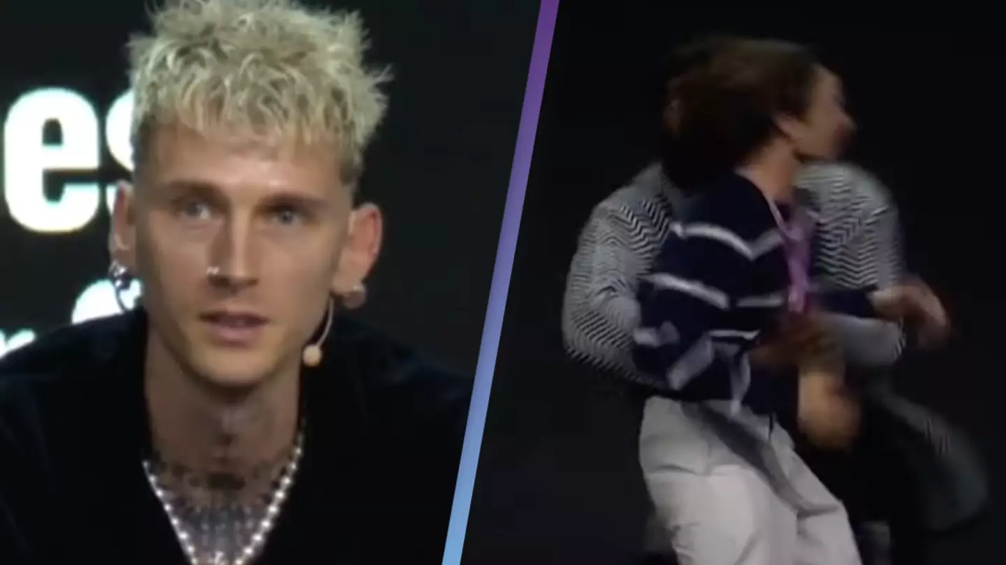 Machine Gun Kelly apologizes for ‘primal reaction’ after fan rushed stage