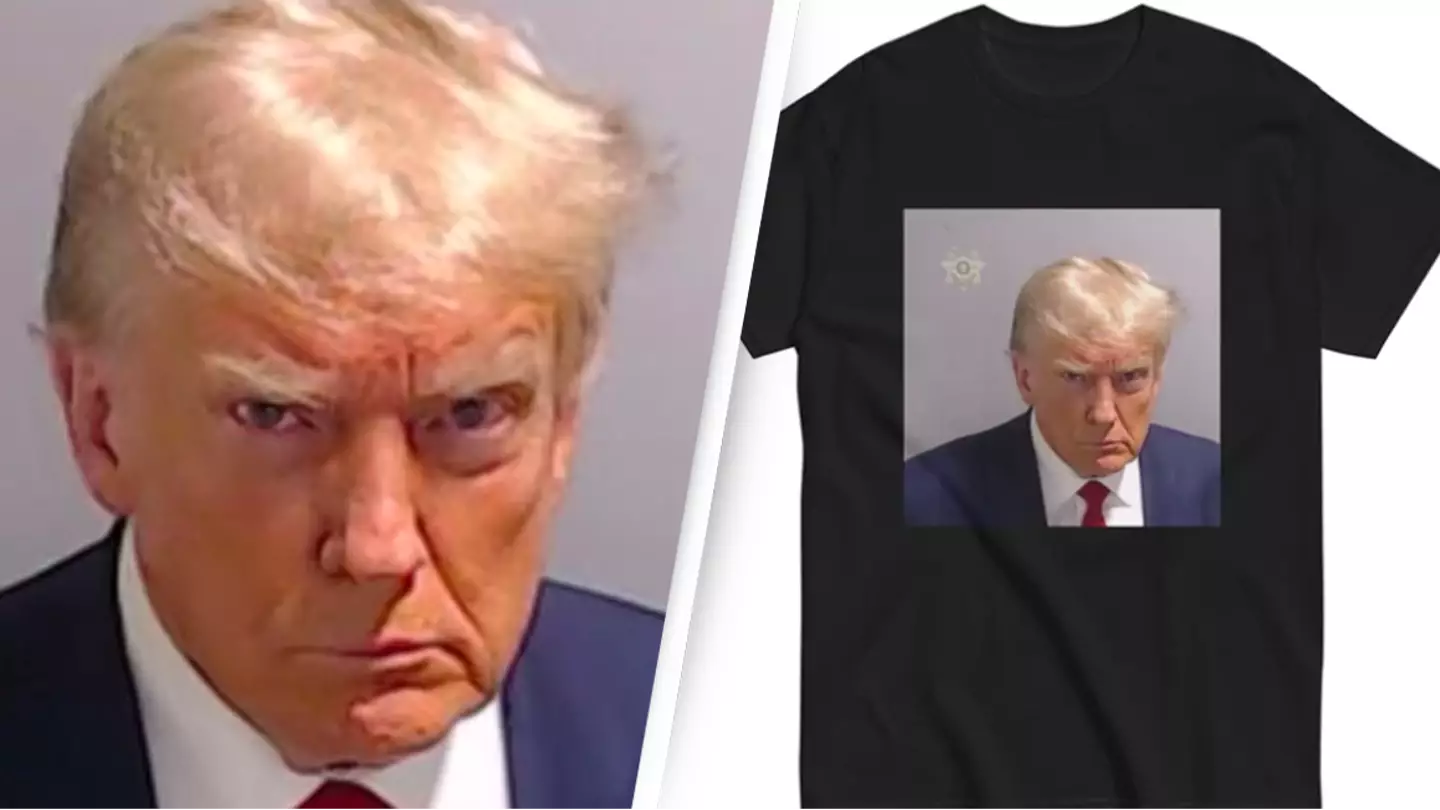 People have already started selling merchandise of Donald Trump's historic mugshot