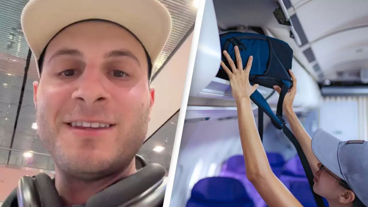 Man calls putting backpacks in overhead bins 'bad plane etiquette' but people are divided