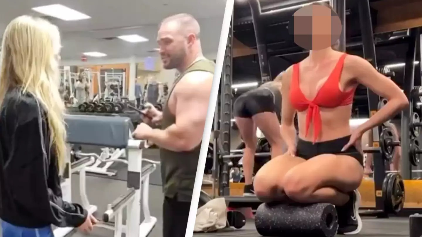 Influencer who tried wearing painted pants to gym called out after posting video of another woman working out