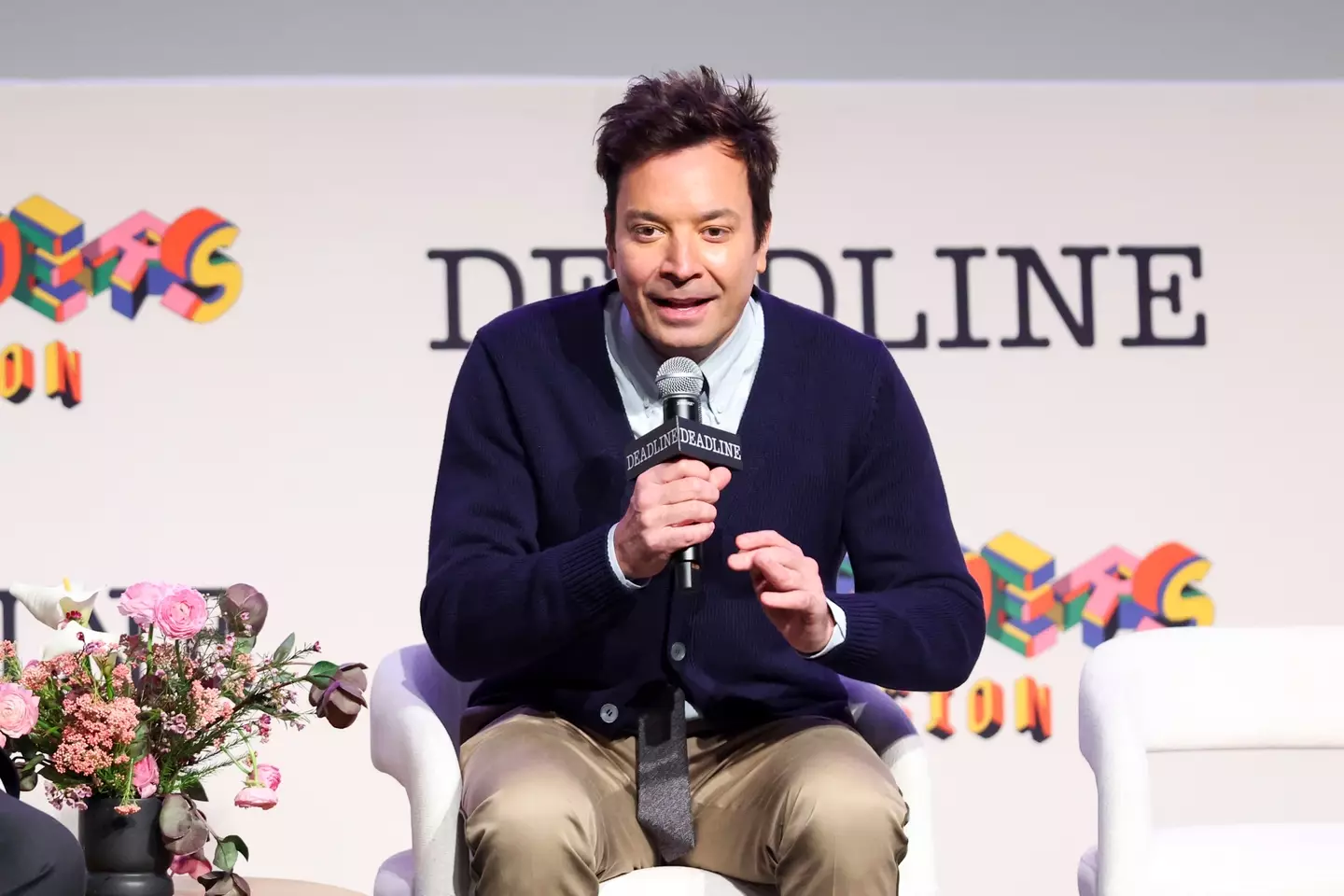 Jimmy Fallon was shocked after a celeb said she had a crush on him (Rich Polk/Deadline via Getty Images)