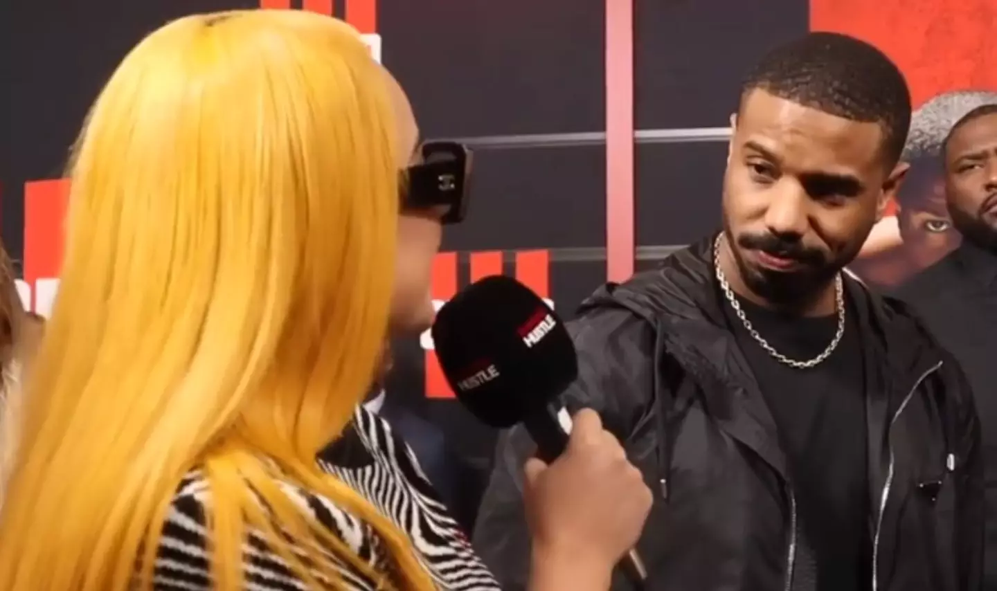 Michael B. Jordan claimed the reporter had previously called him 'corny'. (The Morning Hustle)