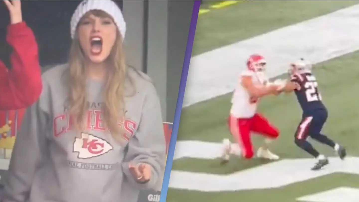 Taylor Swift explodes after seeing Travis Kelce get pushed during NFL game