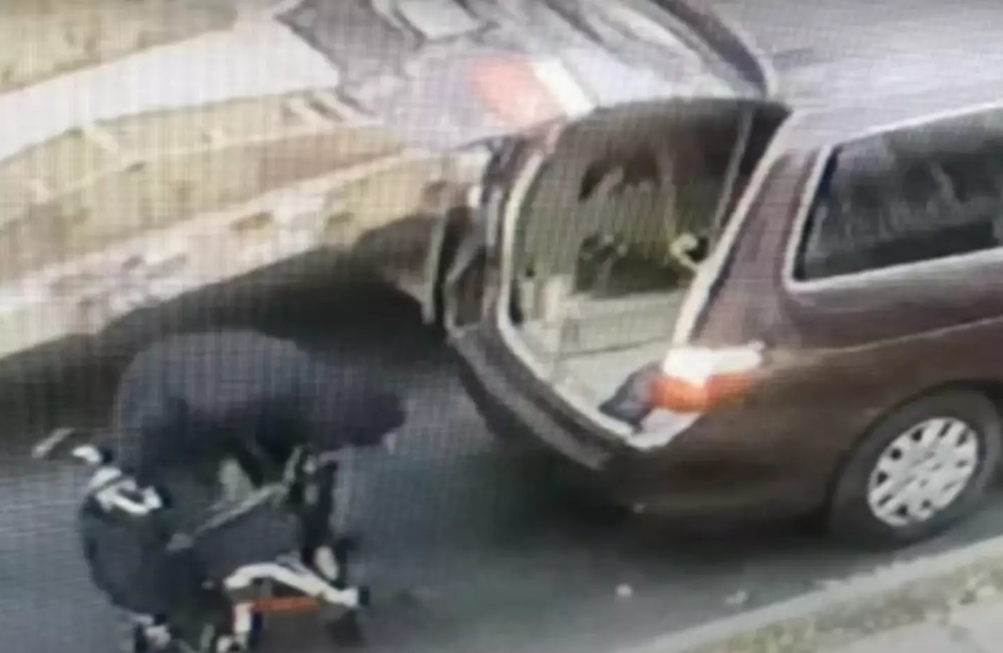 CCTV footage outside the home showed a man steal the wheelchair and put it in his car