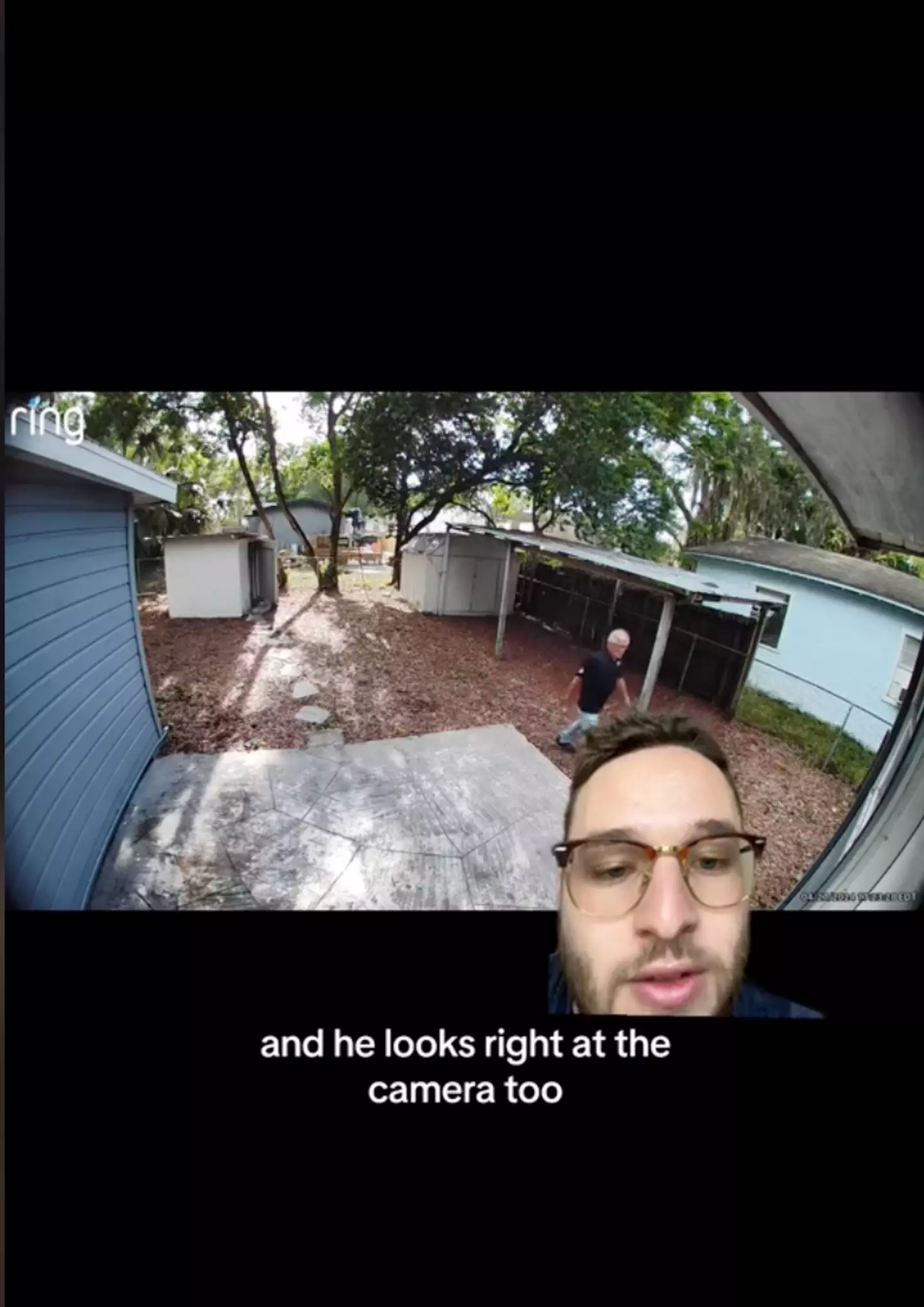 A man was seen leaving the shed the next day (TikTok/ @alecschaal)