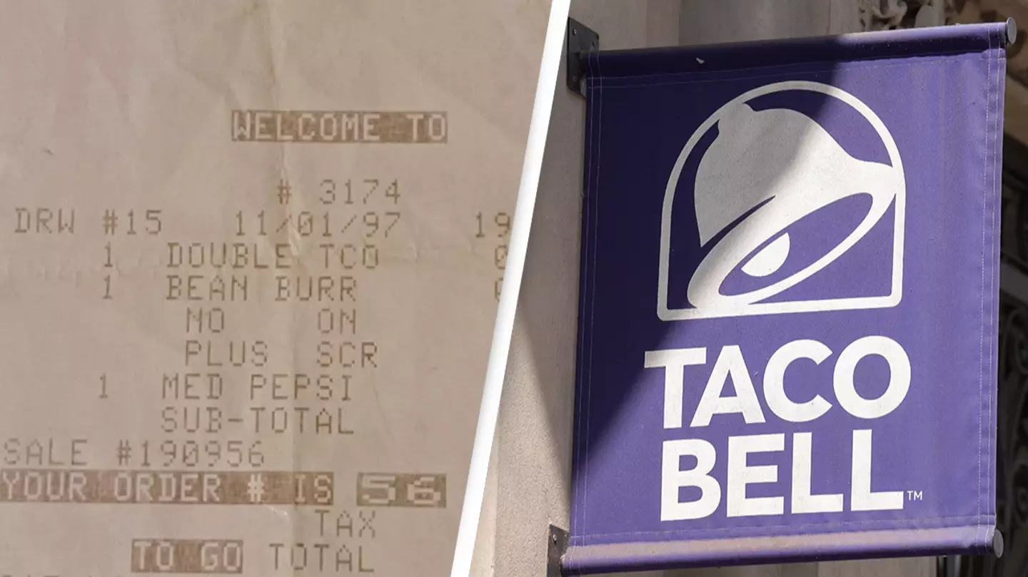 People blown away after seeing prices on old Taco Bell receipt from 1997
