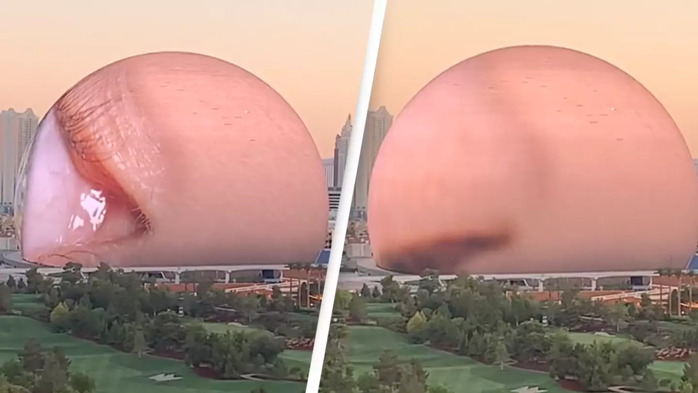 People ‘creeped out’ by giant eye overlooking Las Vegas golf course