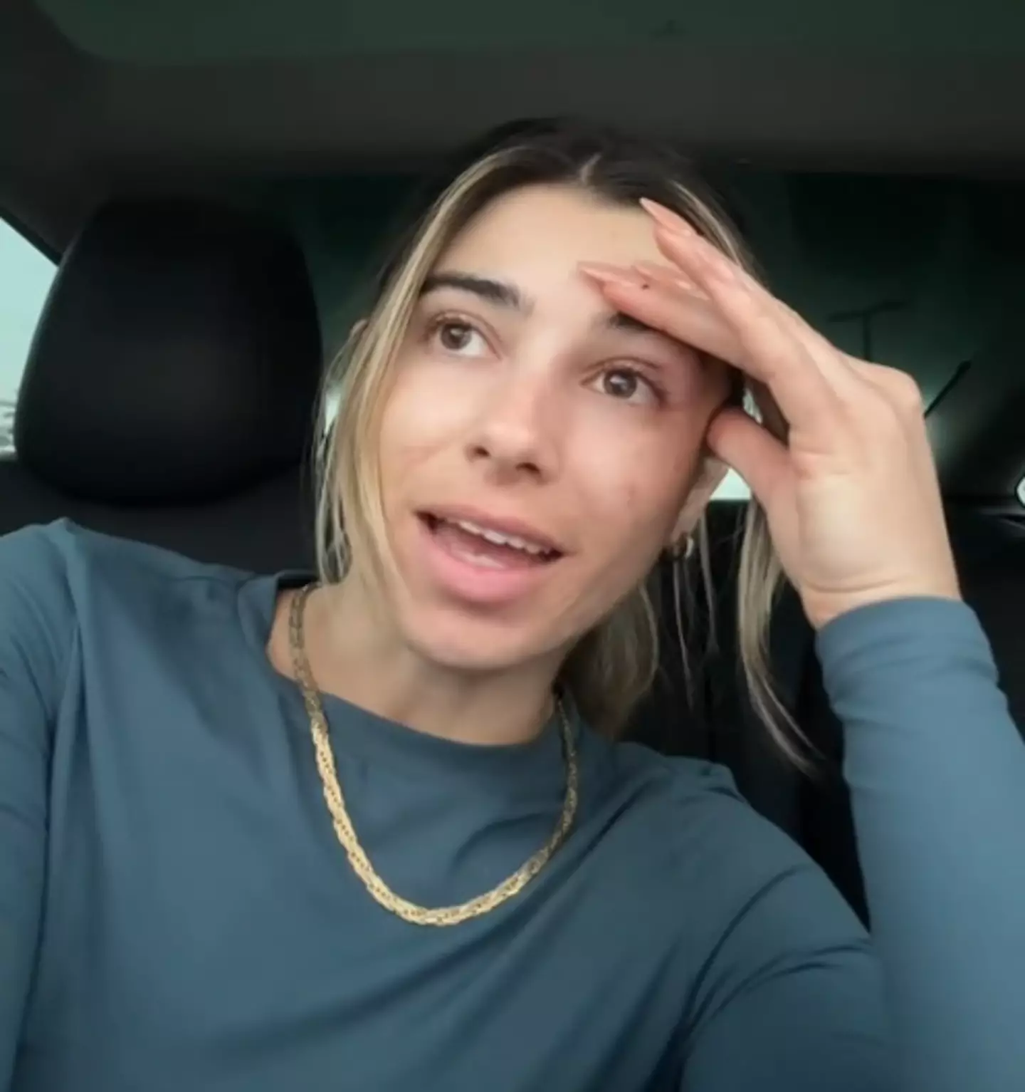 Brianna Janel was trapped for 40 minutes in her Tesla. (TikTok/@briana__janel)