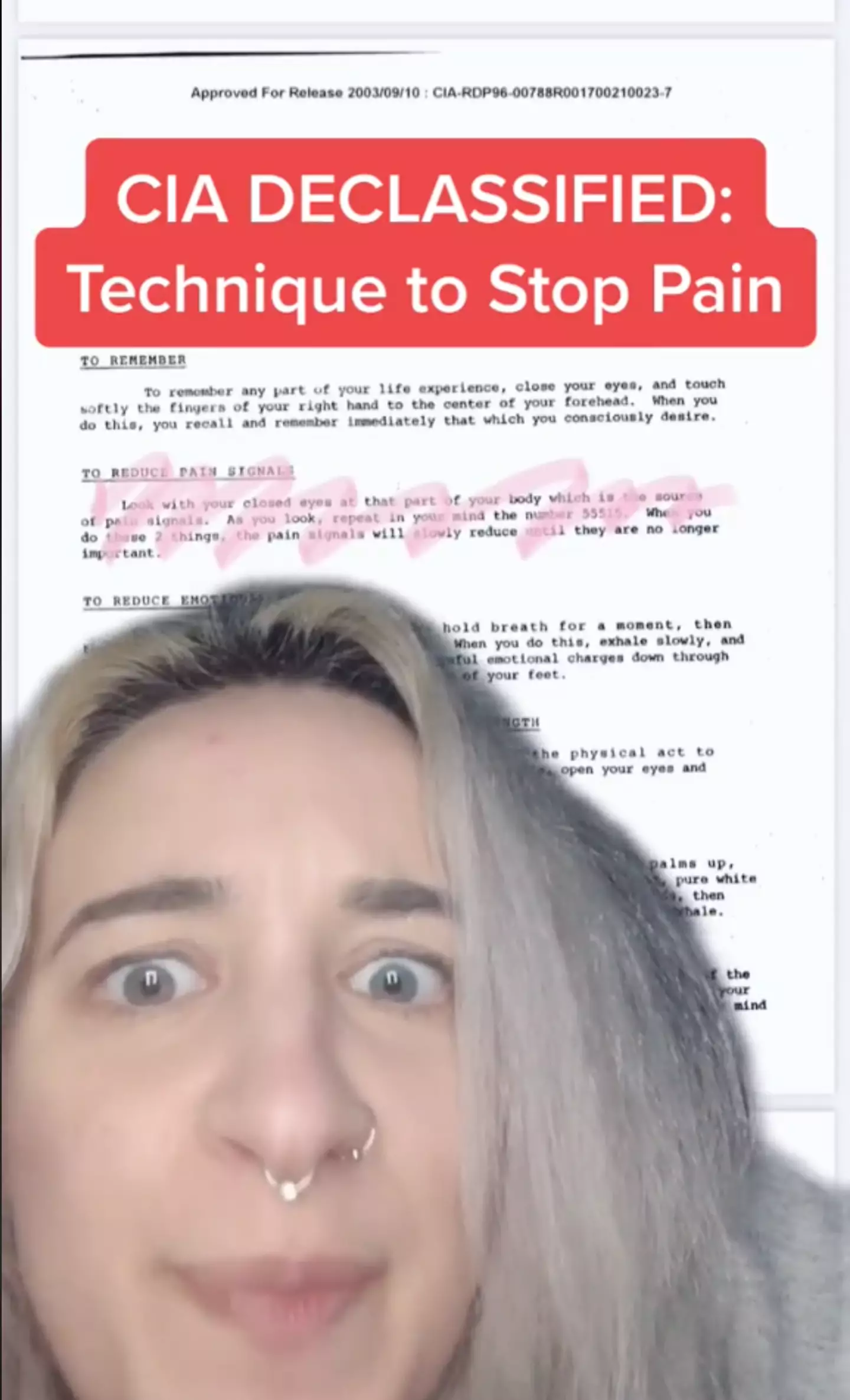 Stephanie says the technique got rid of her chronic back pain. (TikTok/@stephanieamber07)