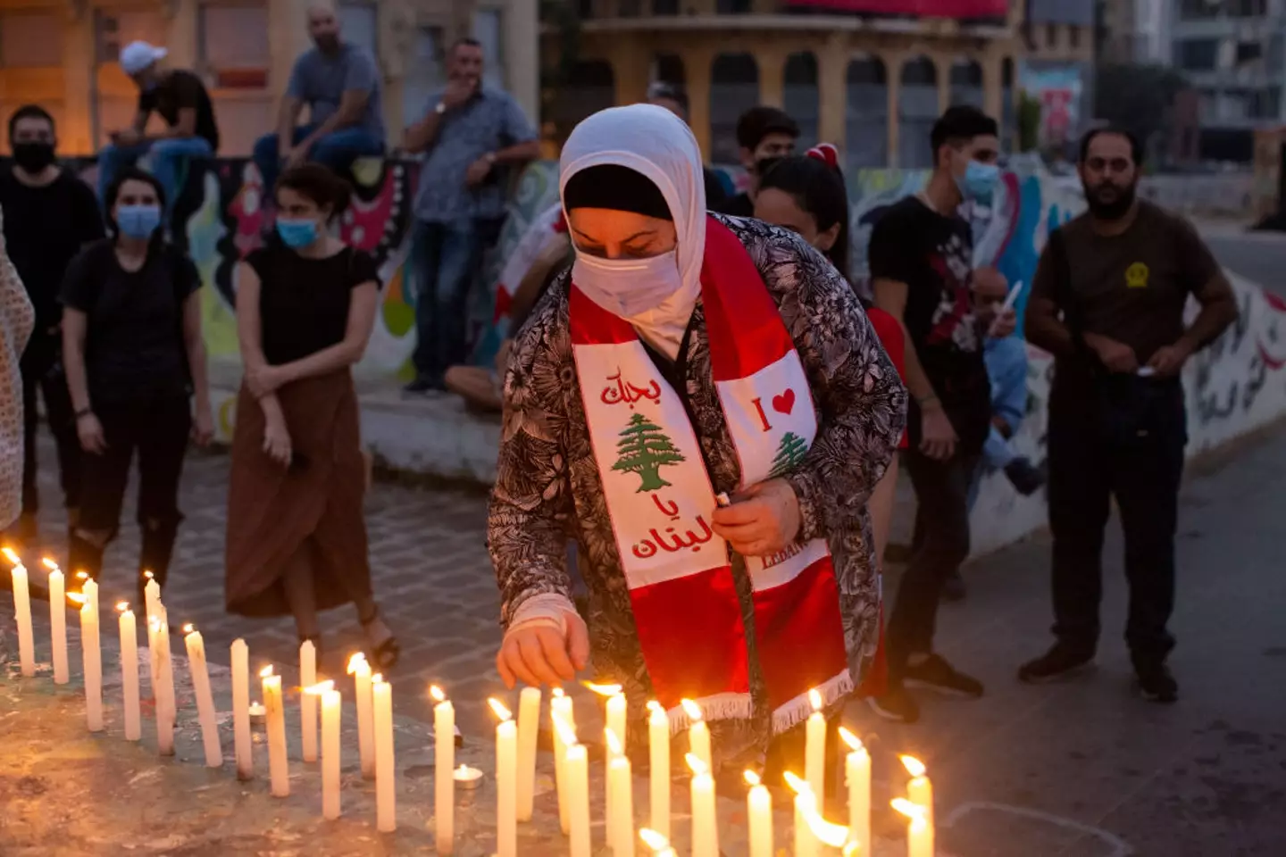 A vigil marks one month since the explosion. (Sam Tarling/Getty Images)