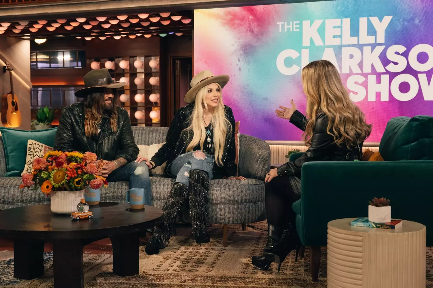 The pair appear on The Kelly Clarkson Show. (Weiss Eubanks/NBCUniversal via Getty Images)
