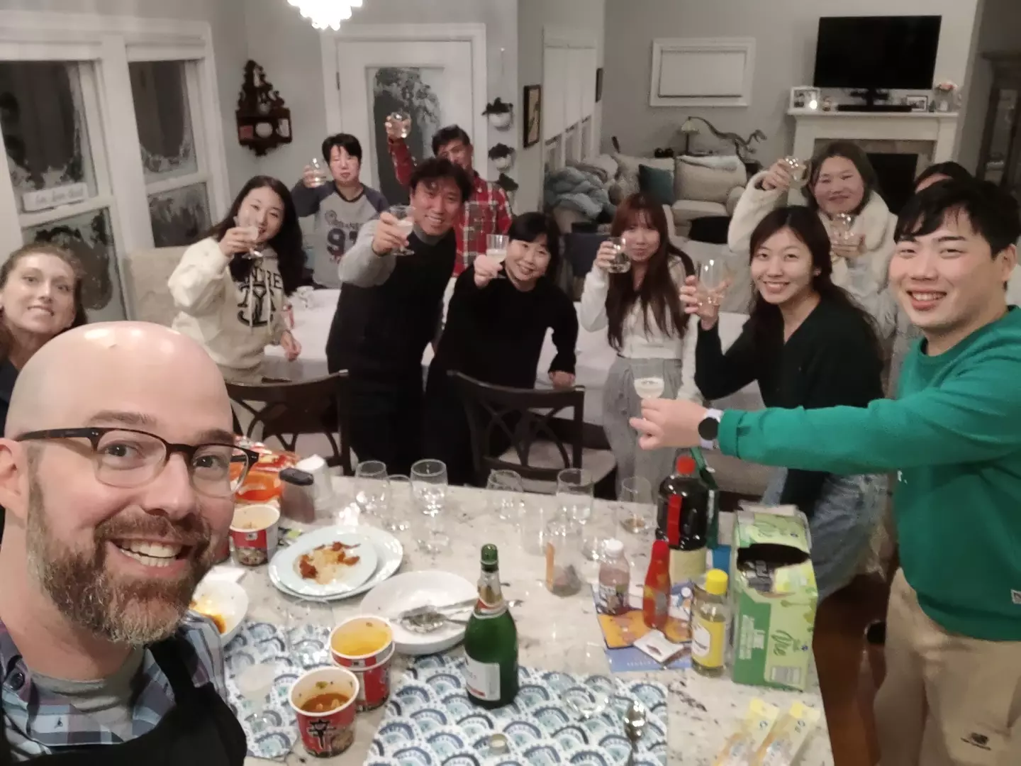 A couple opened their home to a group of tourists.