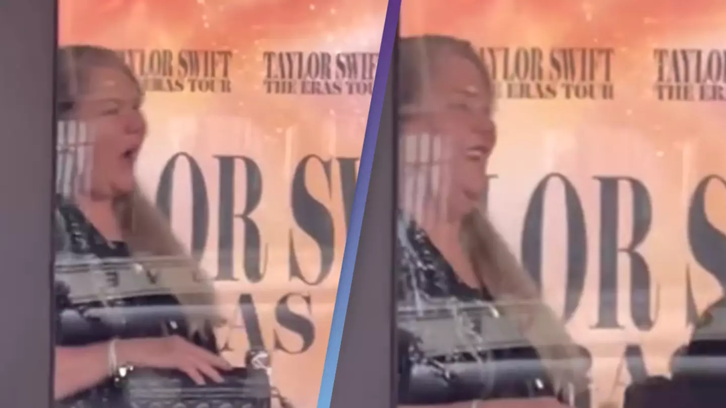 Taylor Swift's mom's reaction to her daughter at premiere goes viral as she didn't know she was being filmed