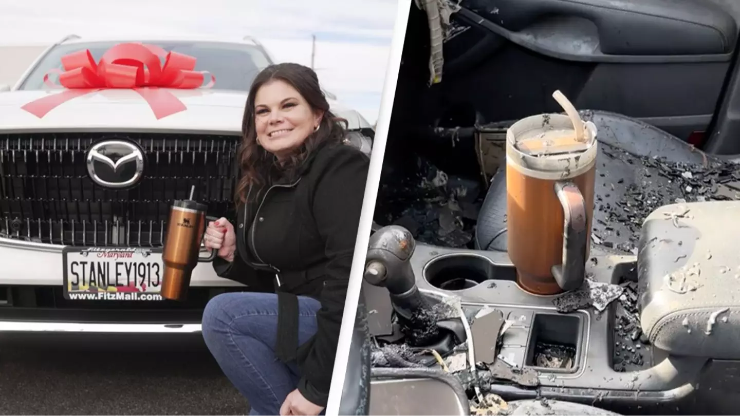 Cup company Stanley delivers replacement car for woman whose cup survived in car fire that went viral