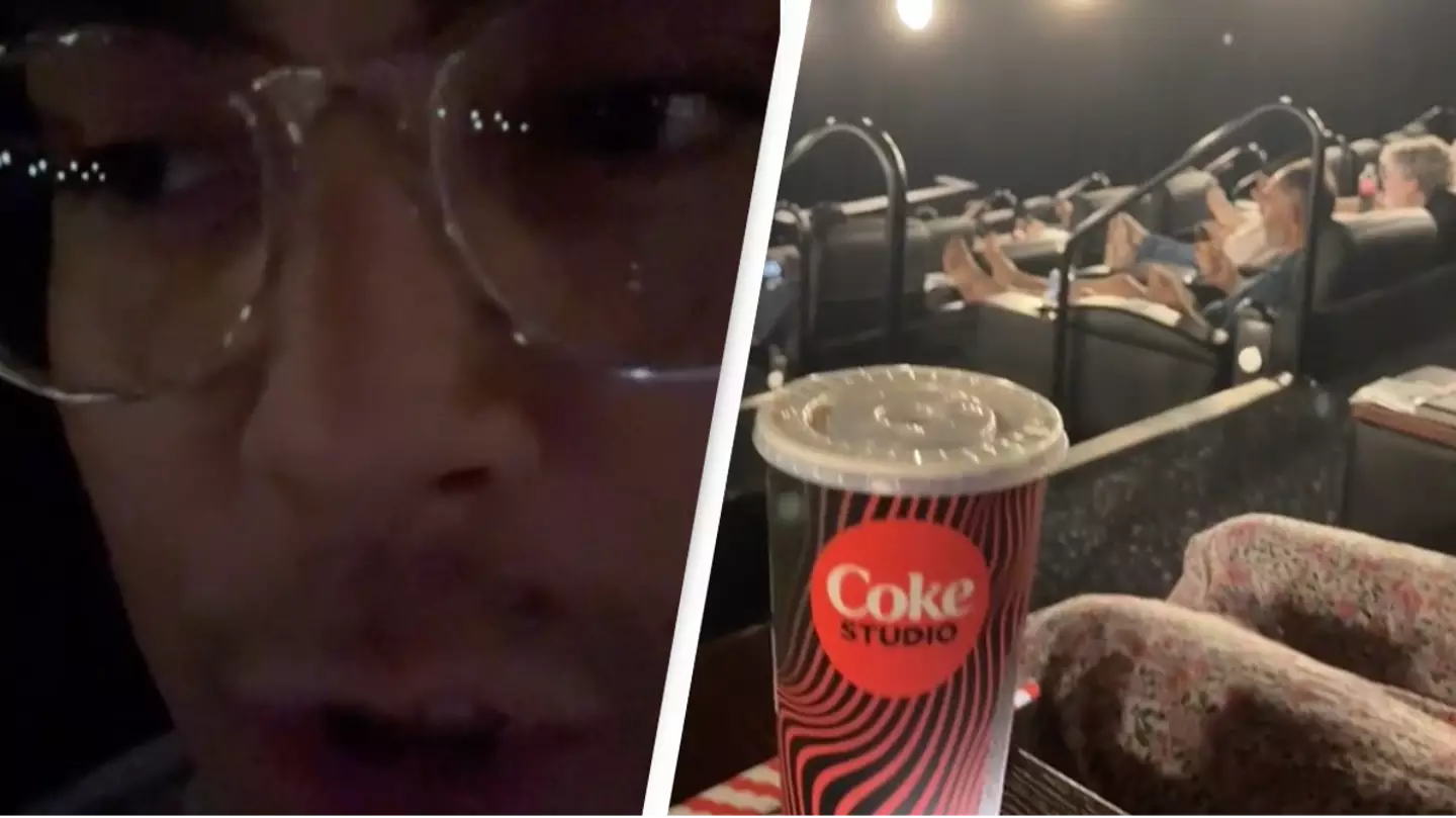 Man goes viral after being slammed for 'disgusting' act by fellow luxury cinema goers