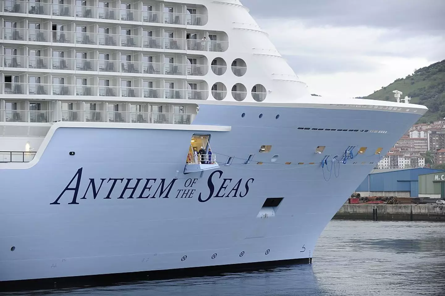 Footage has shown the moment a Royal Caribbean ship was caught in a storm out at sea. (ANDER GILLENEA/AFP via Getty Images)