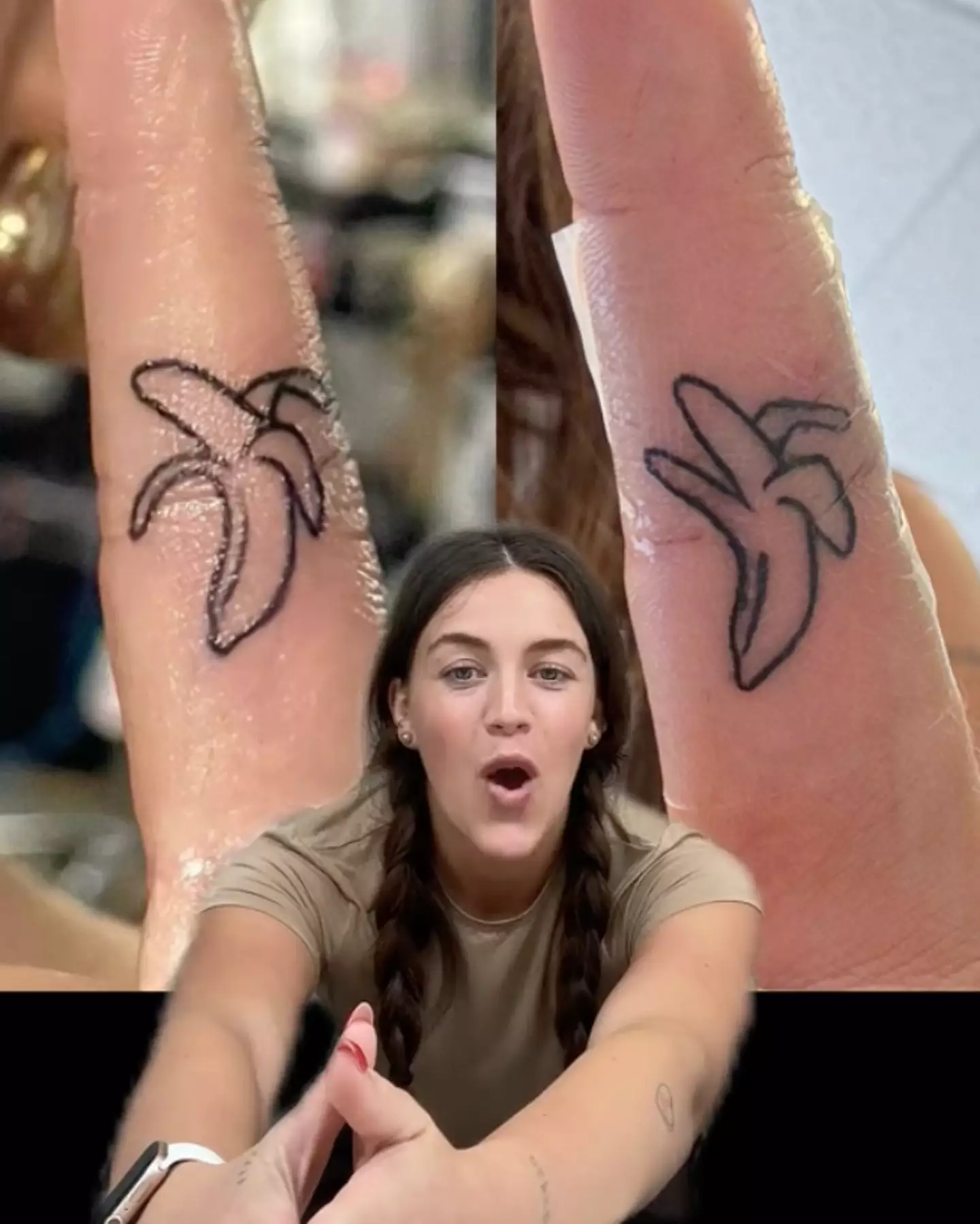 Armstrong's initial tattoo, and what the artist did after she wanted a touch up after it faded.