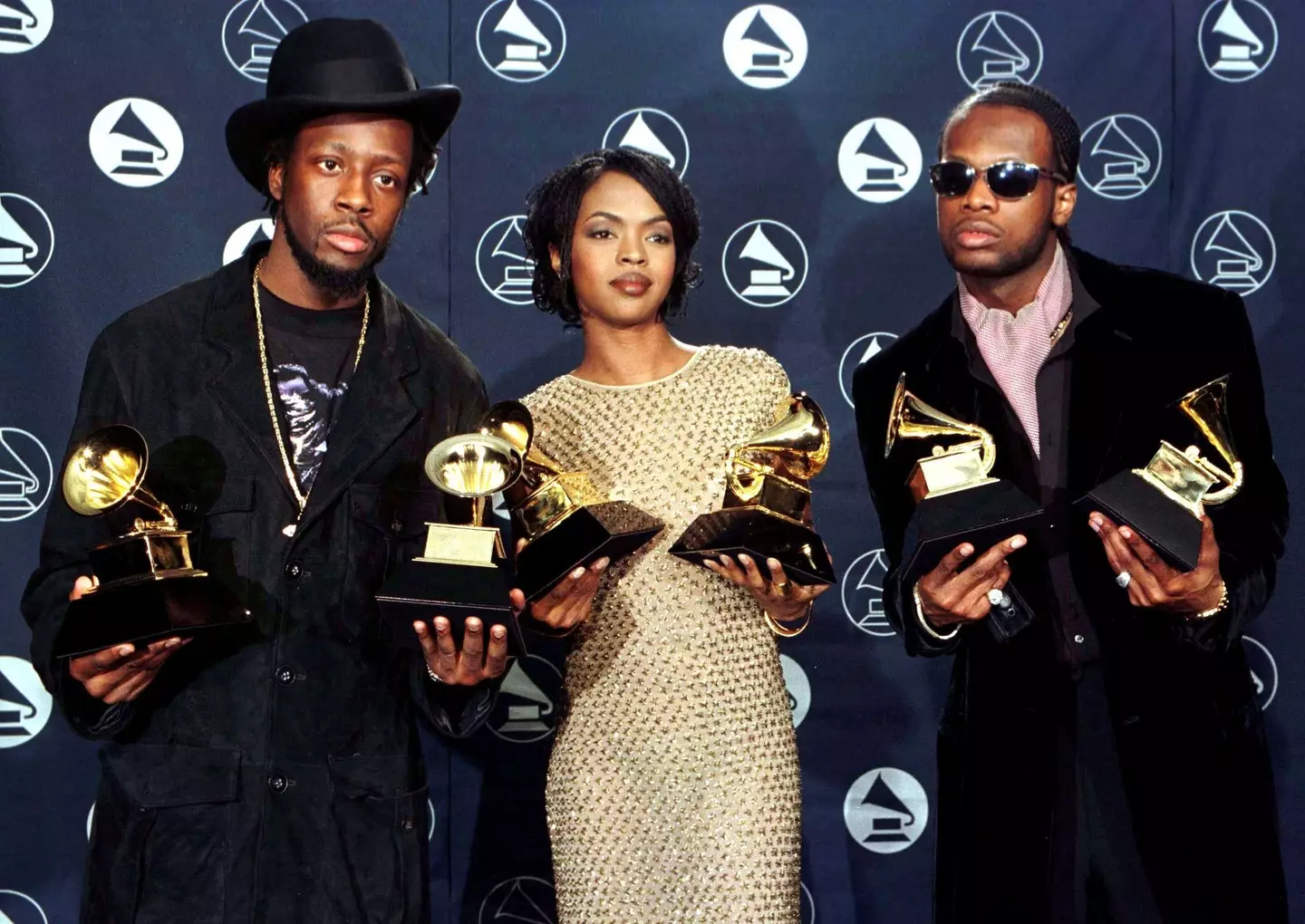 The Fugees star Prakazrel Michel (right) alongside Wyclef Jean and Lauryn Hill.
