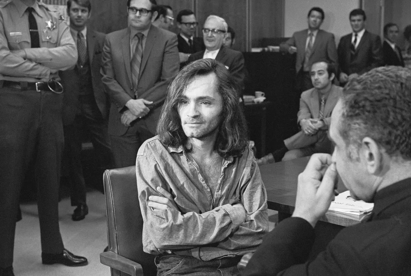Charles Manson during his 1970 trial (Bettmann/Getty Images)