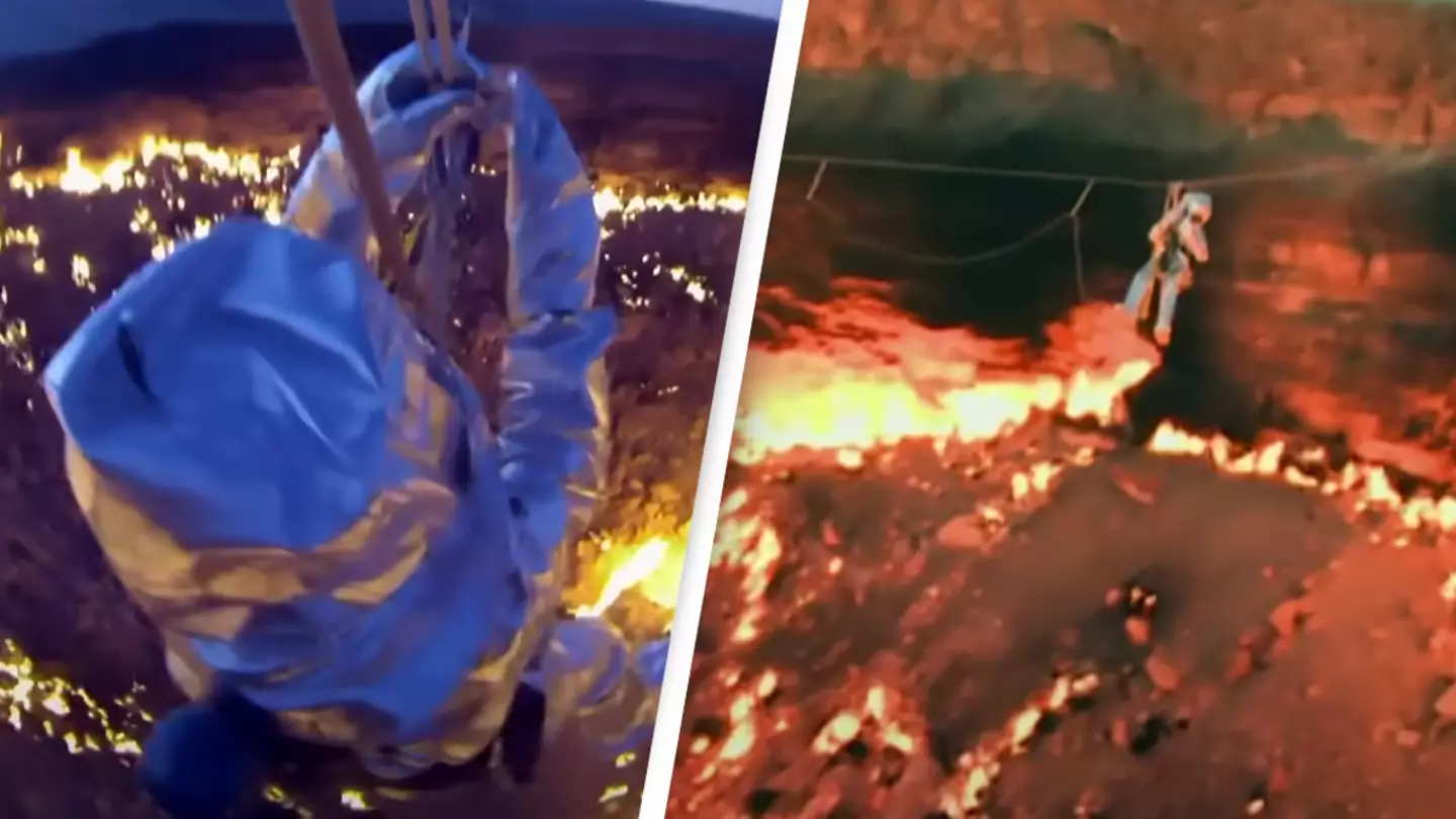 First person to enter burning ‘door to hell’ reveals what he found at the bottom