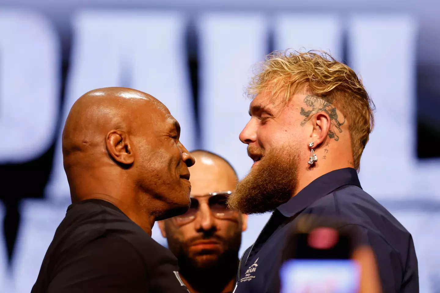 Mike Tyson and Jake Paul faced off earlier this week ahead of their highly anticipated fight. (Sarah Stier/Getty Images for Netflix)