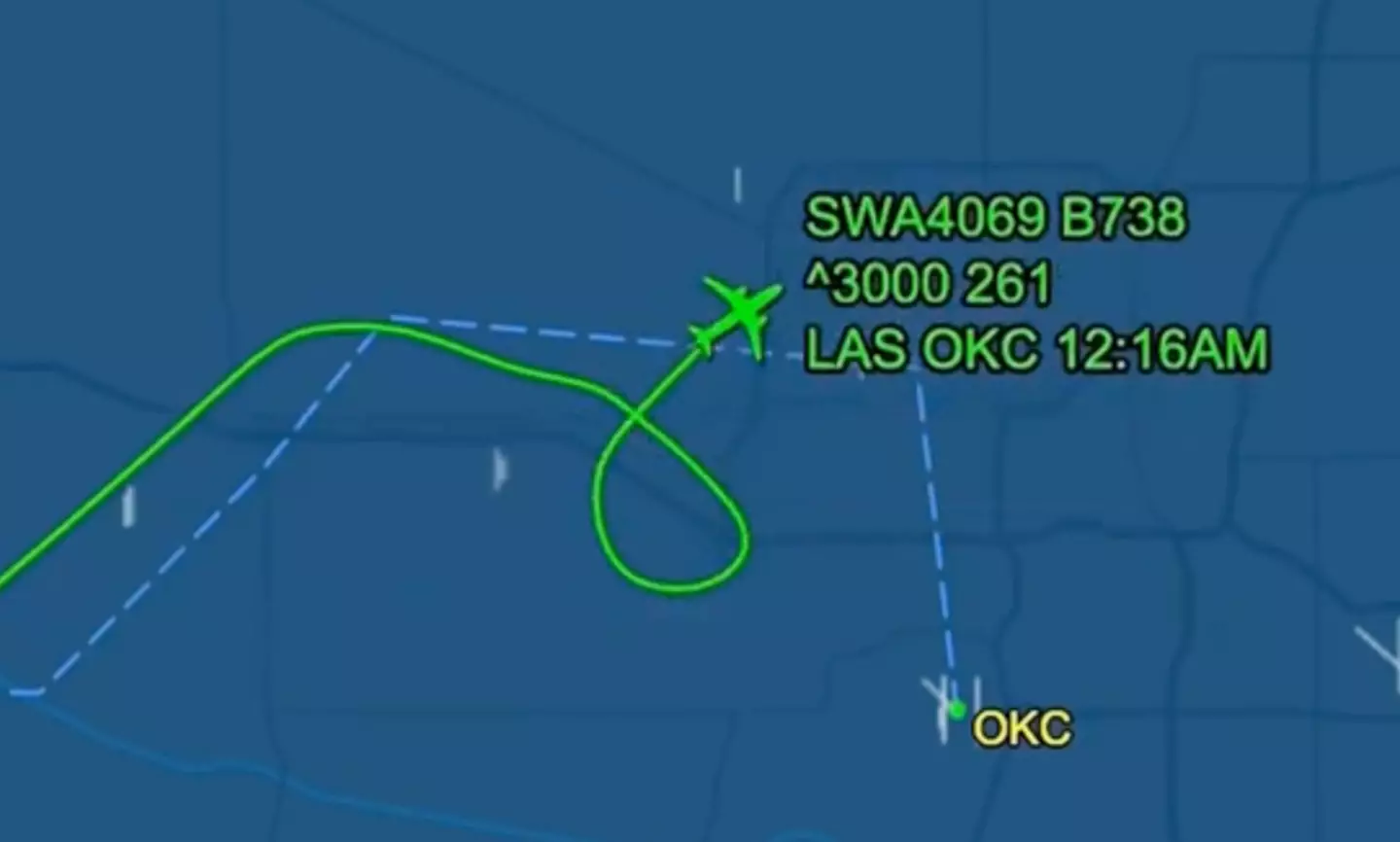 The flight circled before landing at the airport. (NBC News)