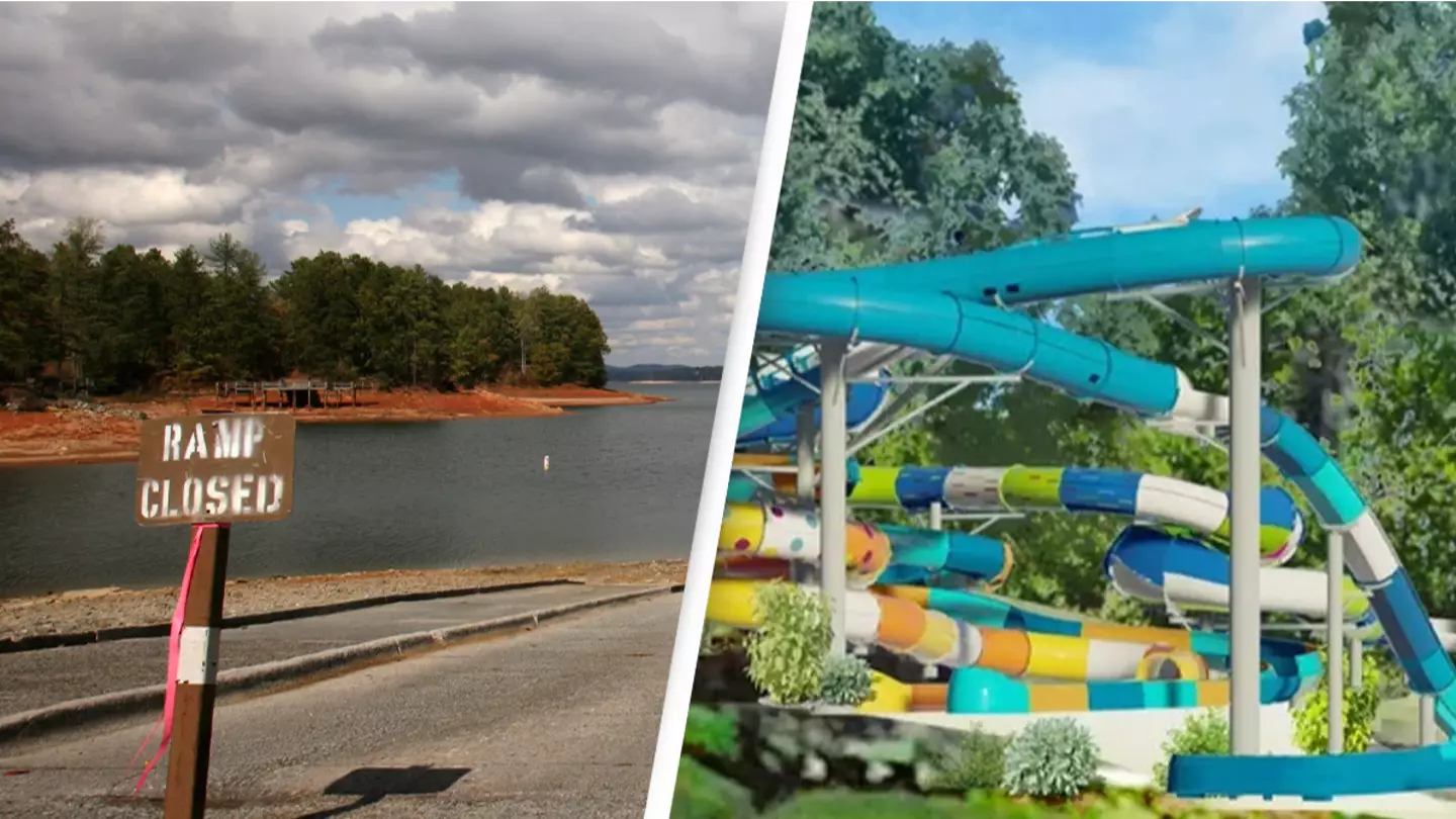 USA's 'most haunted lake' that has claimed 700 lives since 1956 will open waterslide