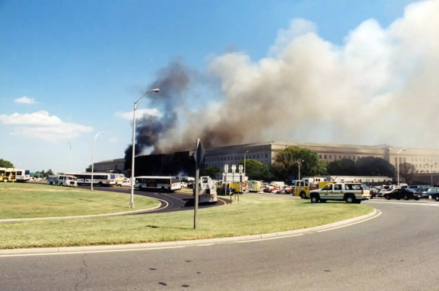 The plane crashed into the Pentagon. (Federal Bureau of Investigation via Getty Images)