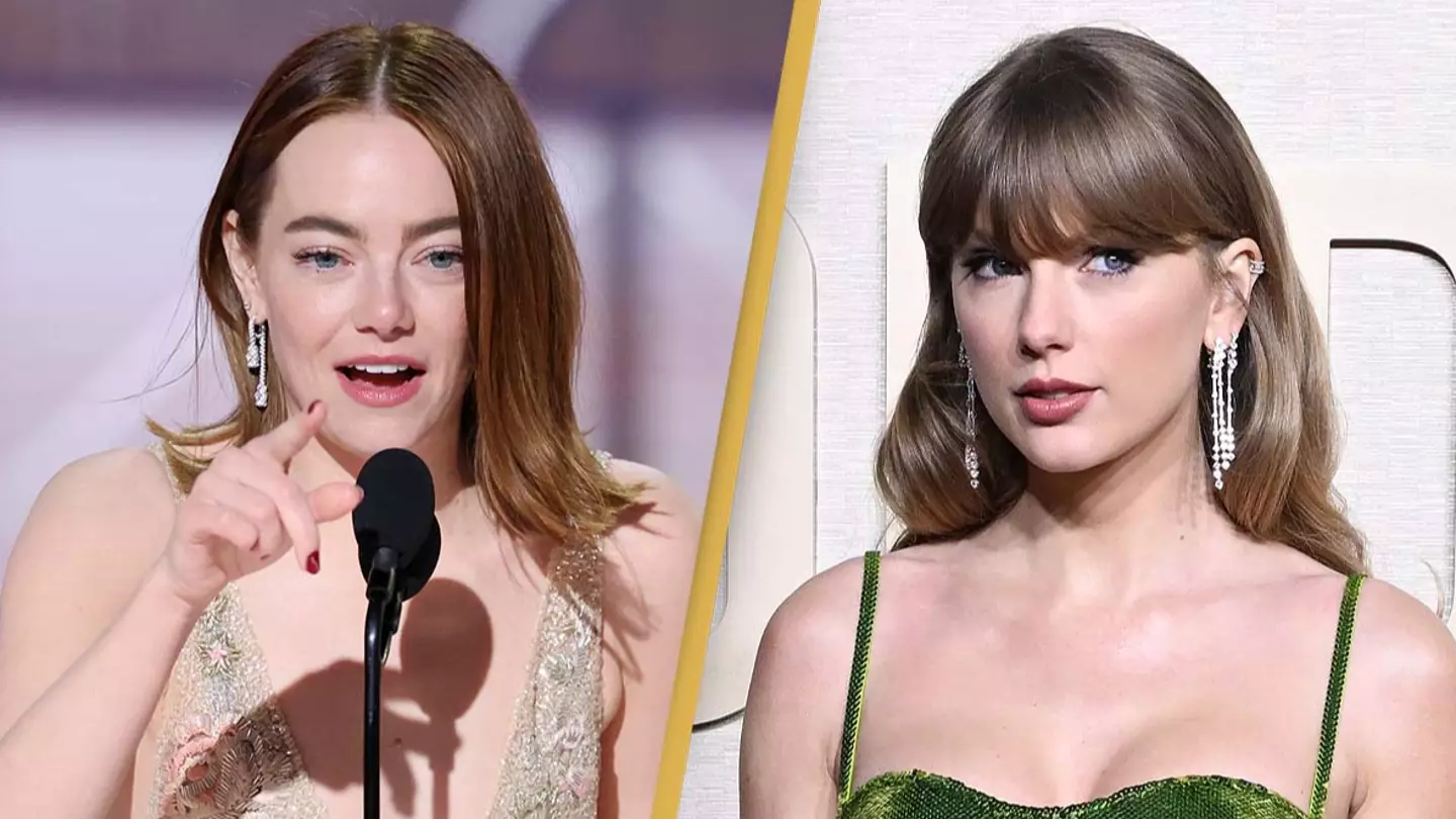 Emma Stone's 'a**hole' joke about Taylor Swift at Golden Globes has fans divided