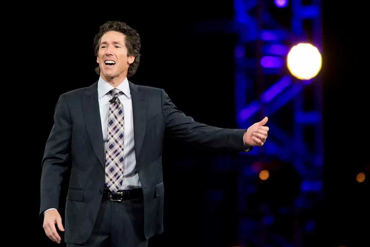 US pastor Joel Osteen has been name-dropped in the lyrics. (Cooper Neill/Getty Images)