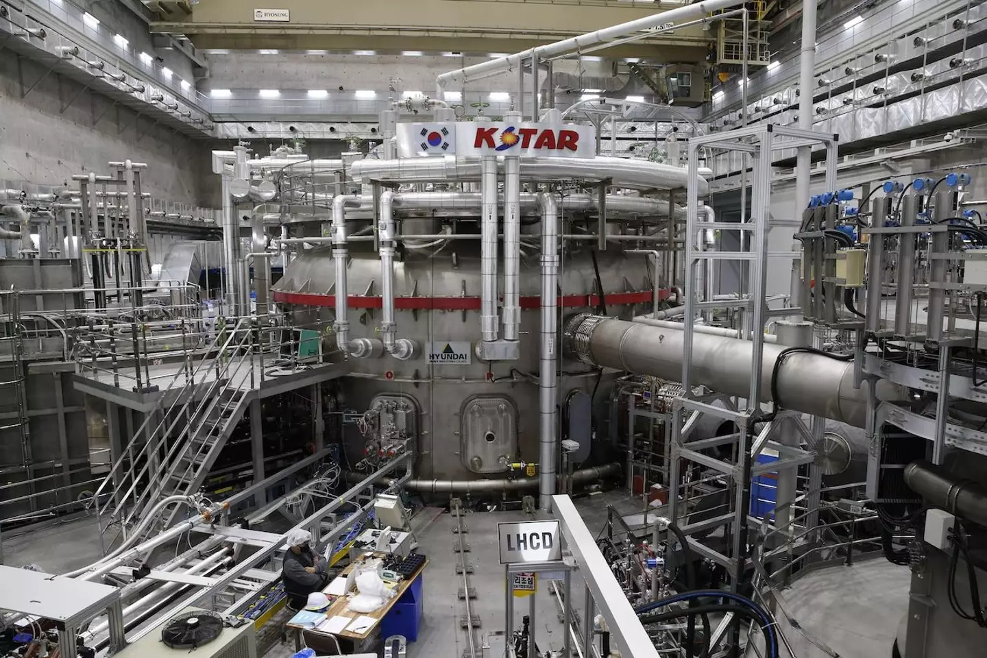 The Korean Superconducting Tokamak Advanced Research (KSTAR) device at the Korea Institute of Fusion Energy (KFE) in Daejeon, South Korea.