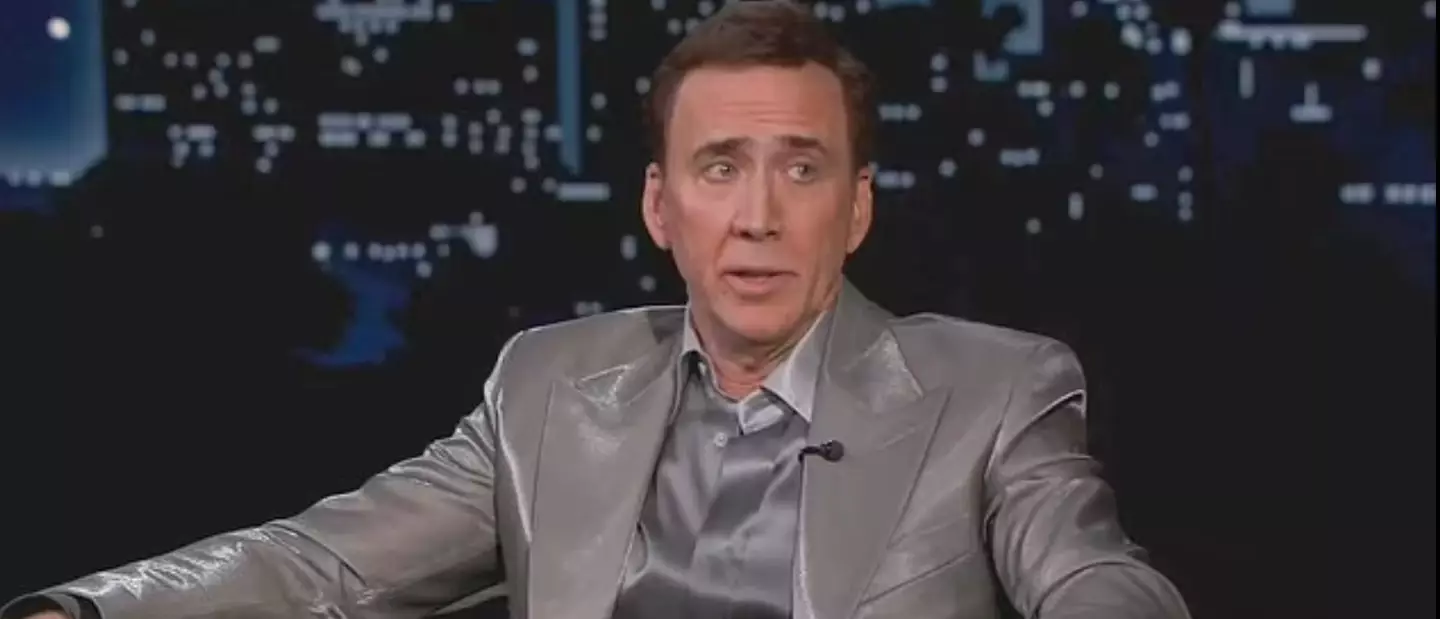 This was actor Nicholas Cage's first TV interview in over a decade.