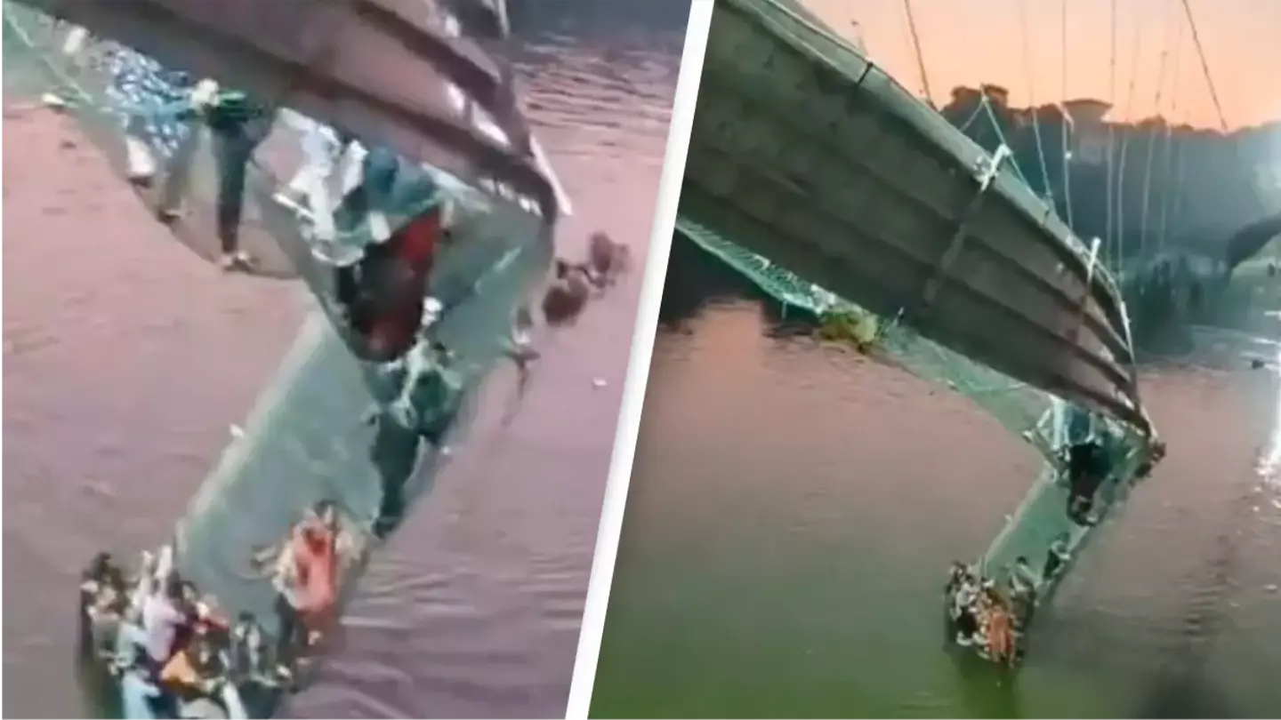 Bridge collapse causes hundreds of people to fall into river killing 40