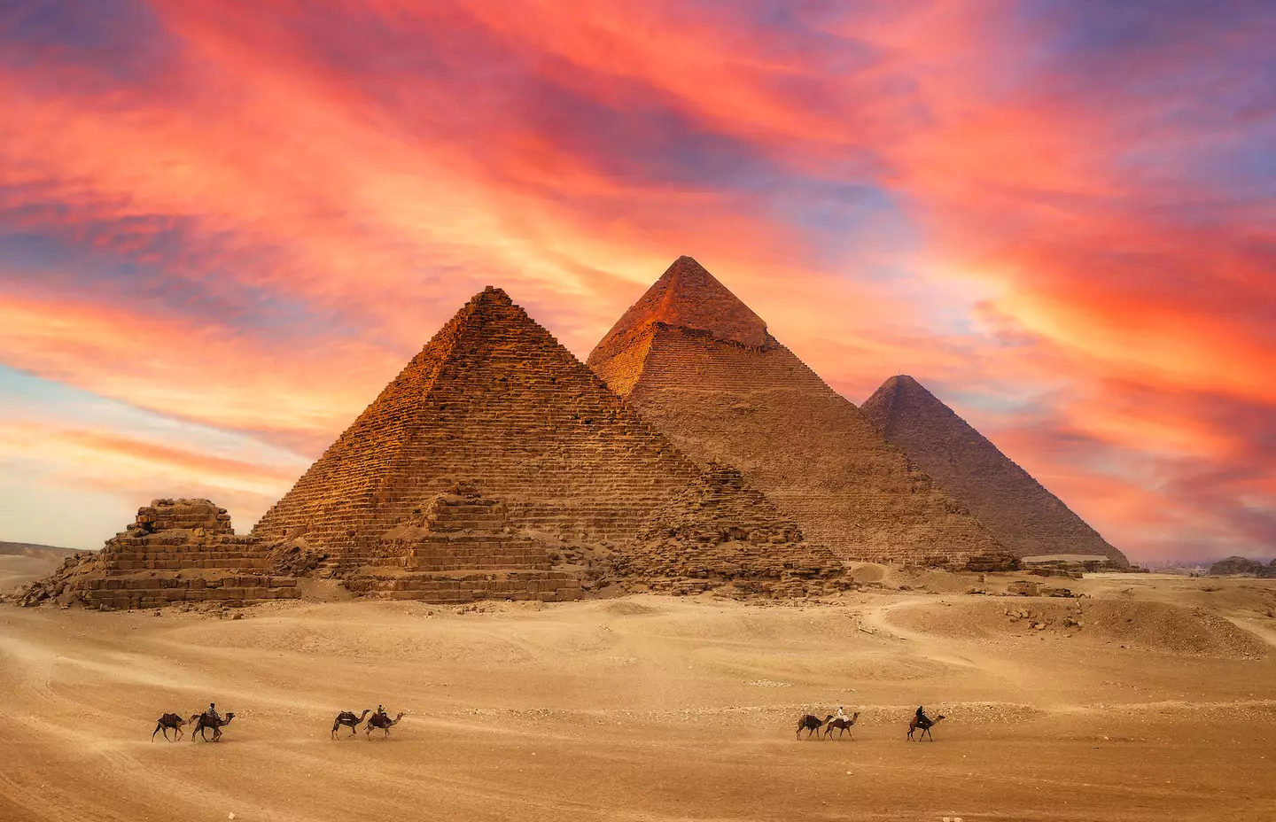 The original pyramid of Giza is the largest of the group. (Getty Images/ Ratnakorn Piyasirisorost) 
