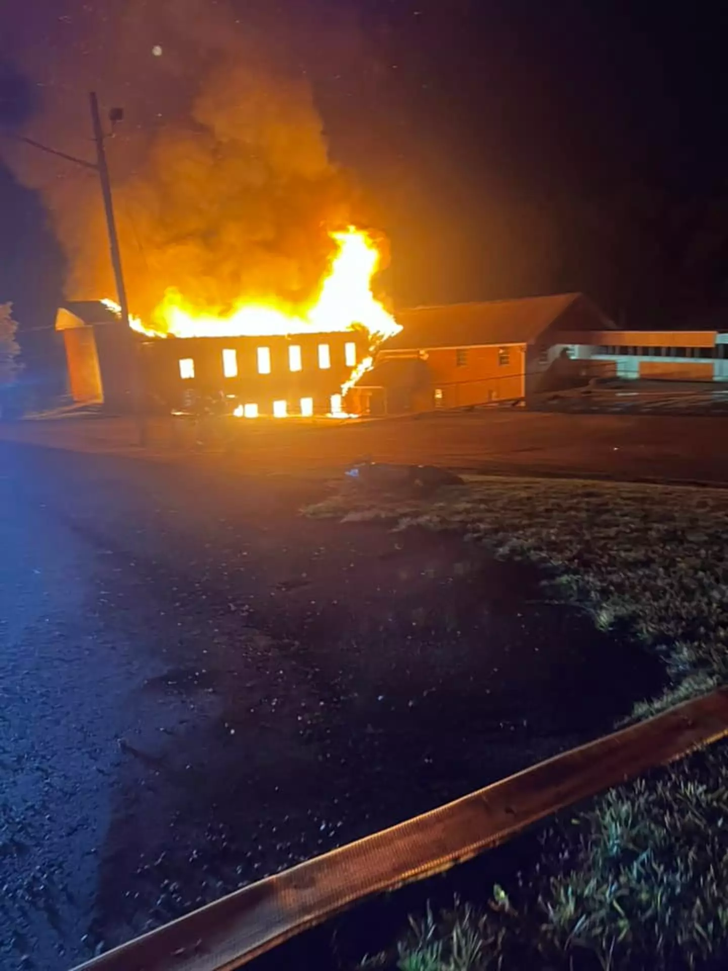 Both teens crashed into the same church (Facebook/Riverside Fire and Rescue)