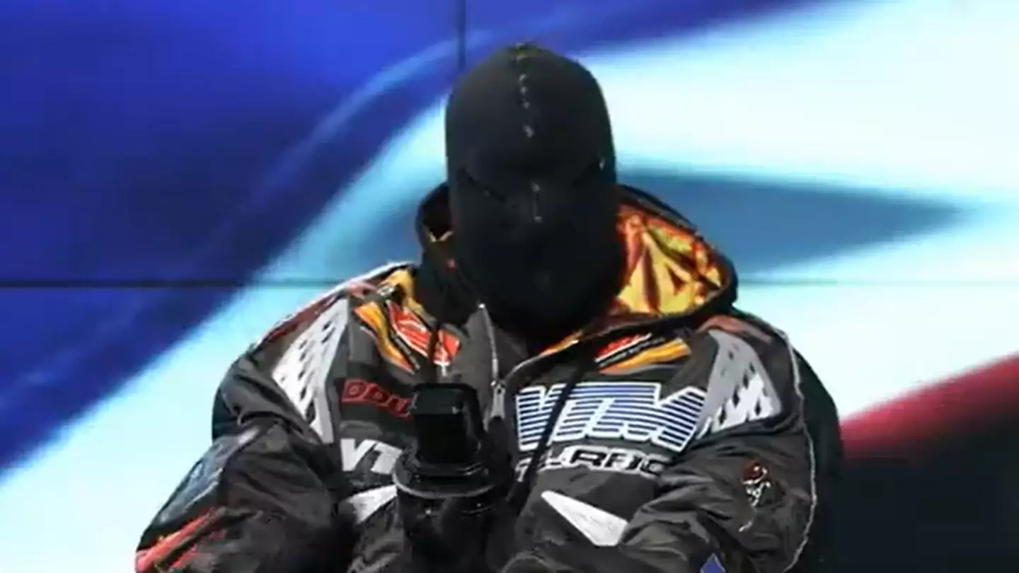 Kanye West wore a balaclava over his face when he made the remarks.