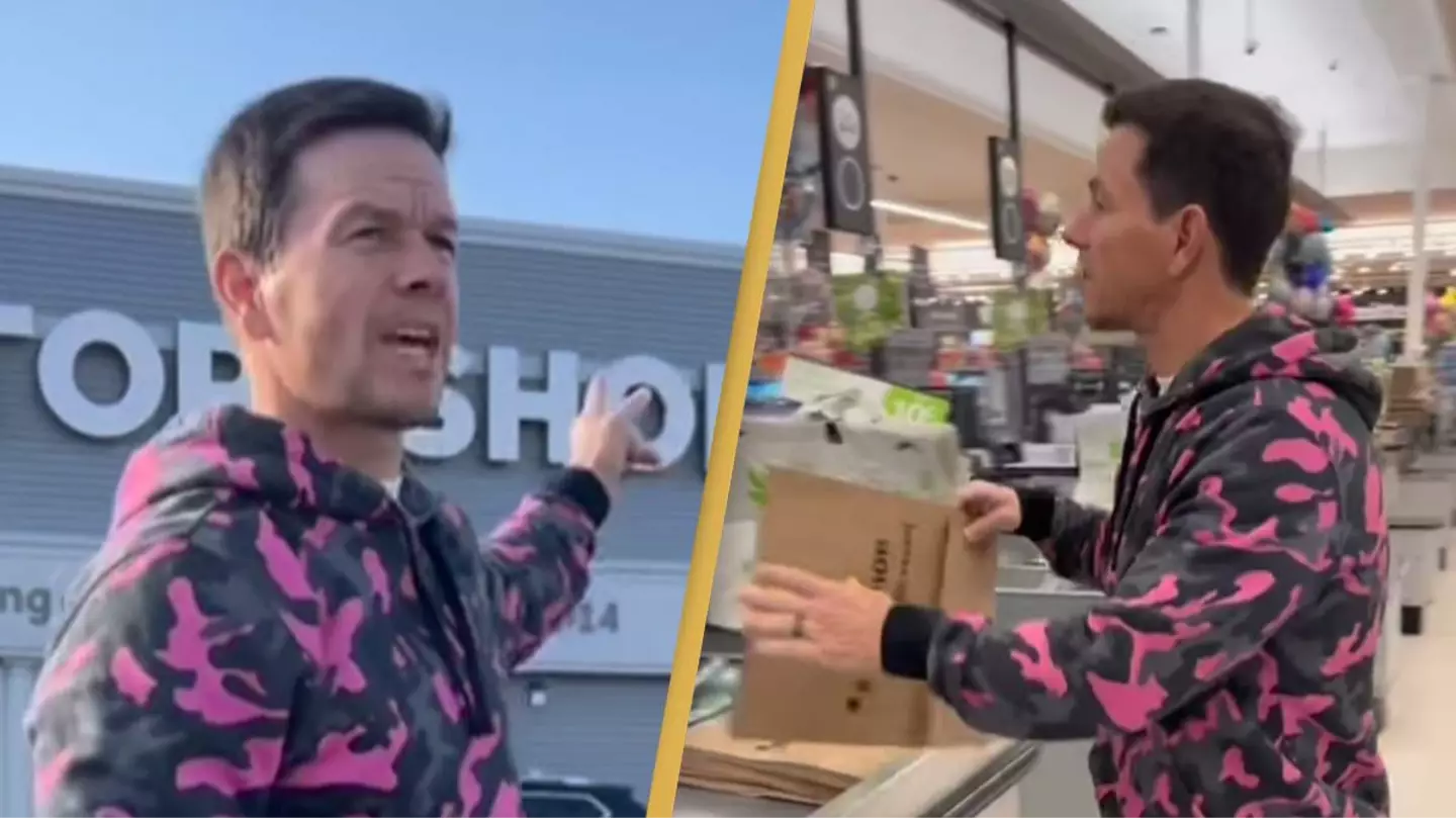 Mark Wahlberg returns to work at grocery store where he was paid $3.65 an hour as a teen
